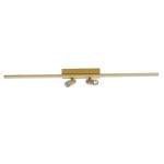 GLOBOSTAR® BARETTI 61228 Φωτιστικό Οροφής Linear Design LED CCT με Κινούμενα Σποτ LED Downlight 24W 2688lm 160° & 45° AC 220-240V IP20  - Εναλλαγή Φωτισμού μέσω Διακόπτη On/Off All In One Ψυχρό 6000k+Φυσικό 4500k+Θερμό 2700k - Μ80 x Π5.5 x Υ5 cm - Χρυ