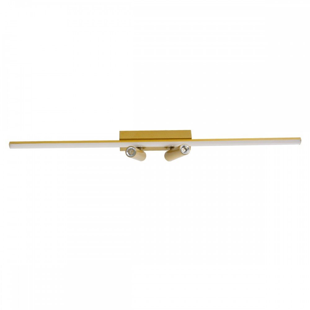 GLOBOSTAR® BARETTI 61228 Φωτιστικό Οροφής Linear Design LED CCT με Κινούμενα Σποτ LED Downlight 24W 2688lm 160° & 45° AC 220-240V IP20  - Εναλλαγή Φωτισμού μέσω Διακόπτη On/Off All In One Ψυχρό 6000k+Φυσικό 4500k+Θερμό 2700k - Μ80 x Π5.5 x Υ5 cm - Χρυ