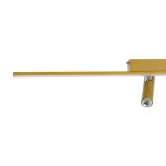 GLOBOSTAR® BARETTI 61228 Φωτιστικό Οροφής Linear Design LED CCT με Κινούμενα Σποτ LED Downlight 24W 2688lm 160° & 45° AC 220-240V IP20  - Εναλλαγή Φωτισμού μέσω Διακόπτη On/Off All In One Ψυχρό 6000k+Φυσικό 4500k+Θερμό 2700k - Μ80 x Π5.5 x Υ5 cm - Χρυ