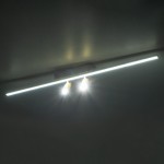 GLOBOSTAR® BARETTI 61228 Φωτιστικό Οροφής Linear Design LED CCT με Κινούμενα Σποτ LED Downlight 24W 2688lm 160° & 45° AC 220-240V IP20  - Εναλλαγή Φωτισμού μέσω Διακόπτη On/Off All In One Ψυχρό 6000k+Φυσικό 4500k+Θερμό 2700k - Μ80 x Π5.5 x Υ5 cm - Χρυ