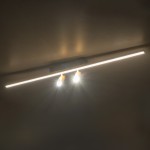 GLOBOSTAR® BARETTI 61228 Φωτιστικό Οροφής Linear Design LED CCT με Κινούμενα Σποτ LED Downlight 24W 2688lm 160° & 45° AC 220-240V IP20  - Εναλλαγή Φωτισμού μέσω Διακόπτη On/Off All In One Ψυχρό 6000k+Φυσικό 4500k+Θερμό 2700k - Μ80 x Π5.5 x Υ5 cm - Χρυ