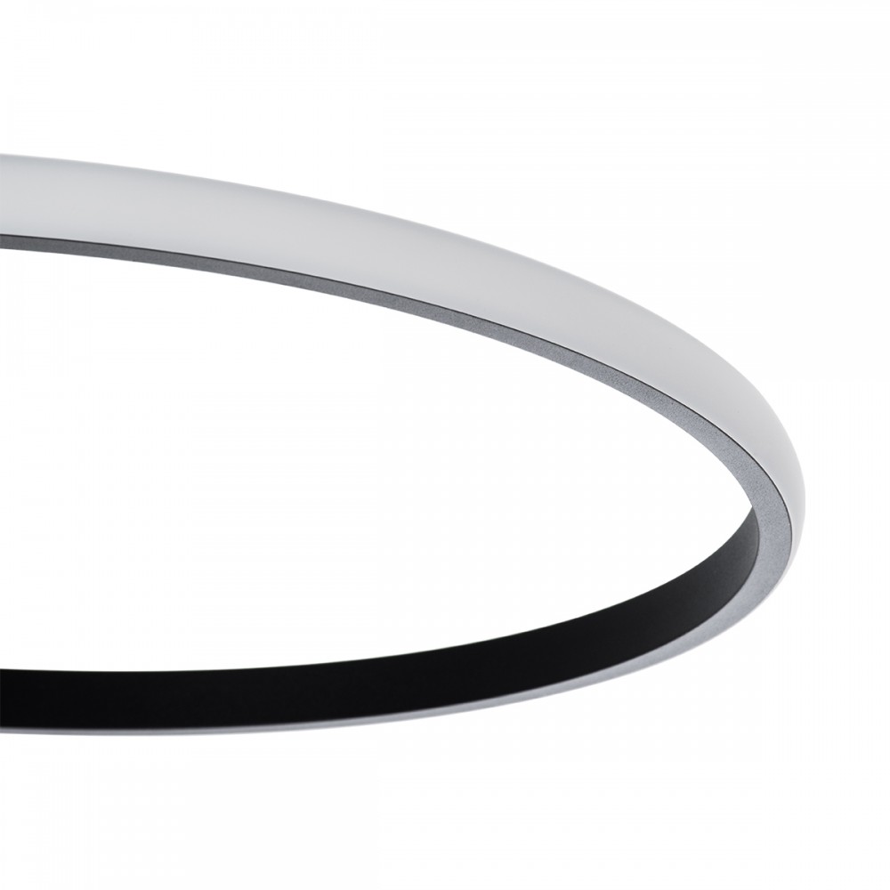 GloboStar® CIRCUO 61229 Φωτιστικό Οροφής Δαχτυλίδι-Κύκλος LED CCT 75W 8400lm 360° AC 220-240V - Εναλλαγή Φωτισμού μέσω Τηλεχειριστηρίου All In One Ψυχρό 6000k+Φυσικό 4500k+Θερμό 2700k Dimmable Μ53 x Π42.5 x Υ9cm - Μαύρο - 3 Years Warranty