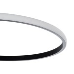 GloboStar® CIRCUO 61229 Φωτιστικό Οροφής Δαχτυλίδι-Κύκλος LED CCT 75W 8400lm 360° AC 220-240V - Εναλλαγή Φωτισμού μέσω Τηλεχειριστηρίου All In One Ψυχρό 6000k+Φυσικό 4500k+Θερμό 2700k Dimmable Μ53 x Π42.5 x Υ9cm - Μαύρο - 3 Years Warranty