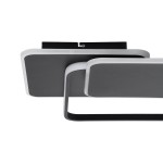 GloboStar® SQUARO 61231 Φωτιστικό Οροφής Δαχτυλίδι-Κύκλος LED CCT 75W 8400lm 360° AC 220-240V - Εναλλαγή Φωτισμού μέσω Τηλεχειριστηρίου All In One Ψυχρό 6000k+Φυσικό 4500k+Θερμό 2700k Dimmable Μ48.5 x Π51 x Υ9cm - Μαύρο - 3 Years Warranty