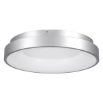 GloboStar® SALEM 61234 Πλαφονιέρα Οροφής Δαχτυλίδι-Κύκλος LED CCT 75W 8625lm 120° AC 220-240V - Εναλλαγή Φωτισμού μέσω Τηλεχειριστηρίου All In One Ψυχρό 6000k+Φυσικό 4500k+Θερμό 2700k Dimmable Φ45cm - Ασημί - 3 Years Warranty