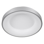 GloboStar® SALEM 61234 Πλαφονιέρα Οροφής Δαχτυλίδι-Κύκλος LED CCT 75W 8625lm 120° AC 220-240V - Εναλλαγή Φωτισμού μέσω Τηλεχειριστηρίου All In One Ψυχρό 6000k+Φυσικό 4500k+Θερμό 2700k Dimmable Φ45cm - Ασημί - 3 Years Warranty