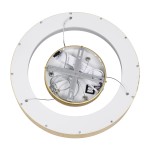 GloboStar® SALEM 61243 Κρεμαστή Πλαφονιέρα Οροφής Δαχτυλίδι-Κύκλος LED CCT 75W 8625lm 120° AC 220-240V - Εναλλαγή Φωτισμού μέσω Τηλεχειριστηρίου All In One Ψυχρό 6000k+Φυσικό 4500k+Θερμό 2700k Dimmable Φ45cm - Χρυσό Σαμπανιζέ - 3 Years Warranty