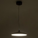 GloboStar® BARON 61251 Κρεμαστή Πλαφονιέρα Οροφής LED CCT 12W 1440lm 120° AC 220-240V - Εναλλαγή Φωτισμού μέσω Διακόπτη On/Off All In One Ψυχρό 6000k+Φυσικό 4500k+Θερμό 2700k Φ25 x Υ8cm - Μαύρο - 3 Years Warranty
