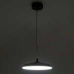 GloboStar® BARON 61251 Κρεμαστή Πλαφονιέρα Οροφής LED CCT 12W 1440lm 120° AC 220-240V - Εναλλαγή Φωτισμού μέσω Διακόπτη On/Off All In One Ψυχρό 6000k+Φυσικό 4500k+Θερμό 2700k Φ25 x Υ8cm - Μαύρο - 3 Years Warranty