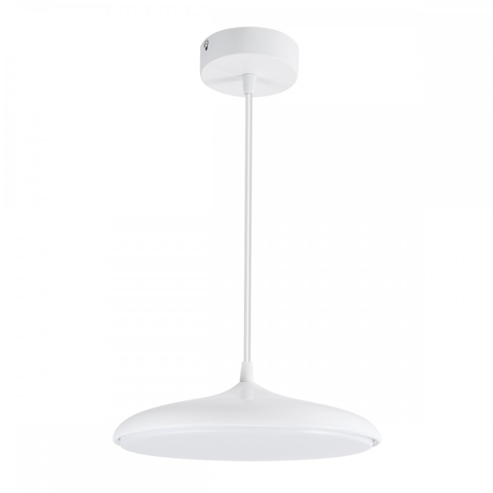 GloboStar® BARON 61252 Κρεμαστή Πλαφονιέρα Οροφής LED CCT 12W 1440lm 120° AC 220-240V - Εναλλαγή Φωτισμού μέσω Διακόπτη On/Off All In One Ψυχρό 6000k+Φυσικό 4500k+Θερμό 2700k Φ25 x Υ8cm - Λευκό - 3 Years Warranty