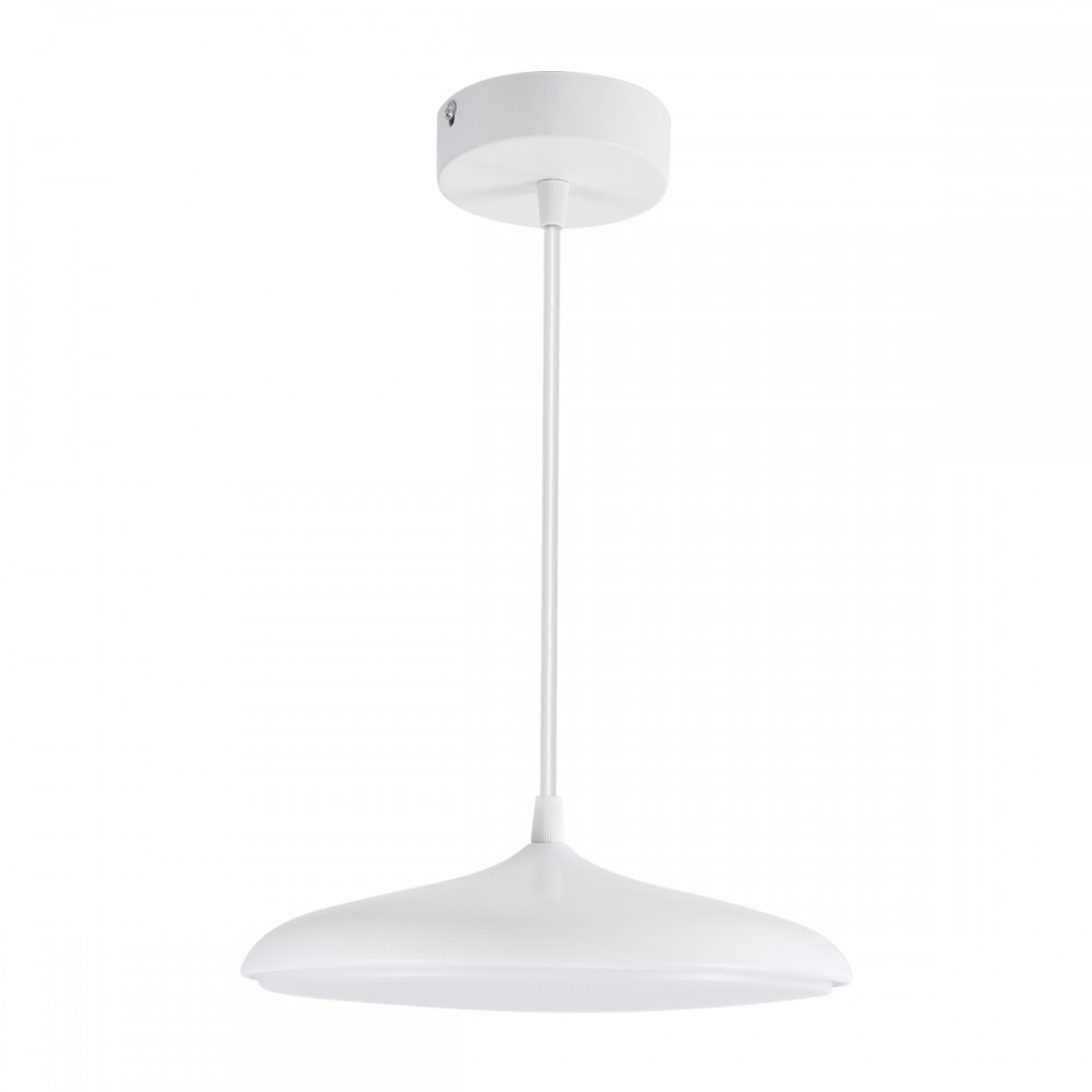 GloboStar® BARON 61252 Κρεμαστή Πλαφονιέρα Οροφής LED CCT 12W 1440lm 120° AC 220-240V - Εναλλαγή Φωτισμού μέσω Διακόπτη On/Off All In One Ψυχρό 6000k+Φυσικό 4500k+Θερμό 2700k Φ25 x Υ8cm - Λευκό - 3 Years Warranty