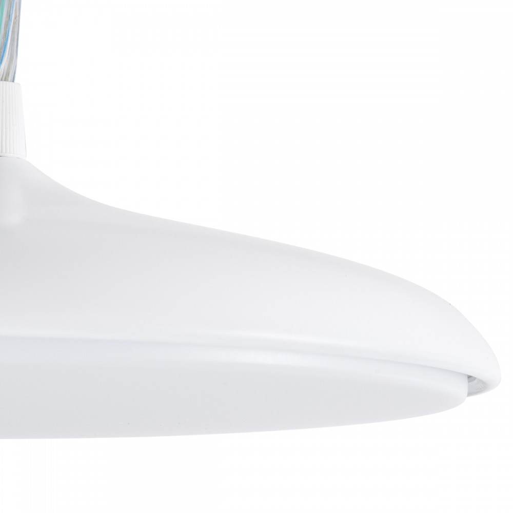 GloboStar® BARON 61252 Κρεμαστή Πλαφονιέρα Οροφής LED CCT 12W 1440lm 120° AC 220-240V - Εναλλαγή Φωτισμού μέσω Διακόπτη On/Off All In One Ψυχρό 6000k+Φυσικό 4500k+Θερμό 2700k Φ25 x Υ8cm - Λευκό - 3 Years Warranty