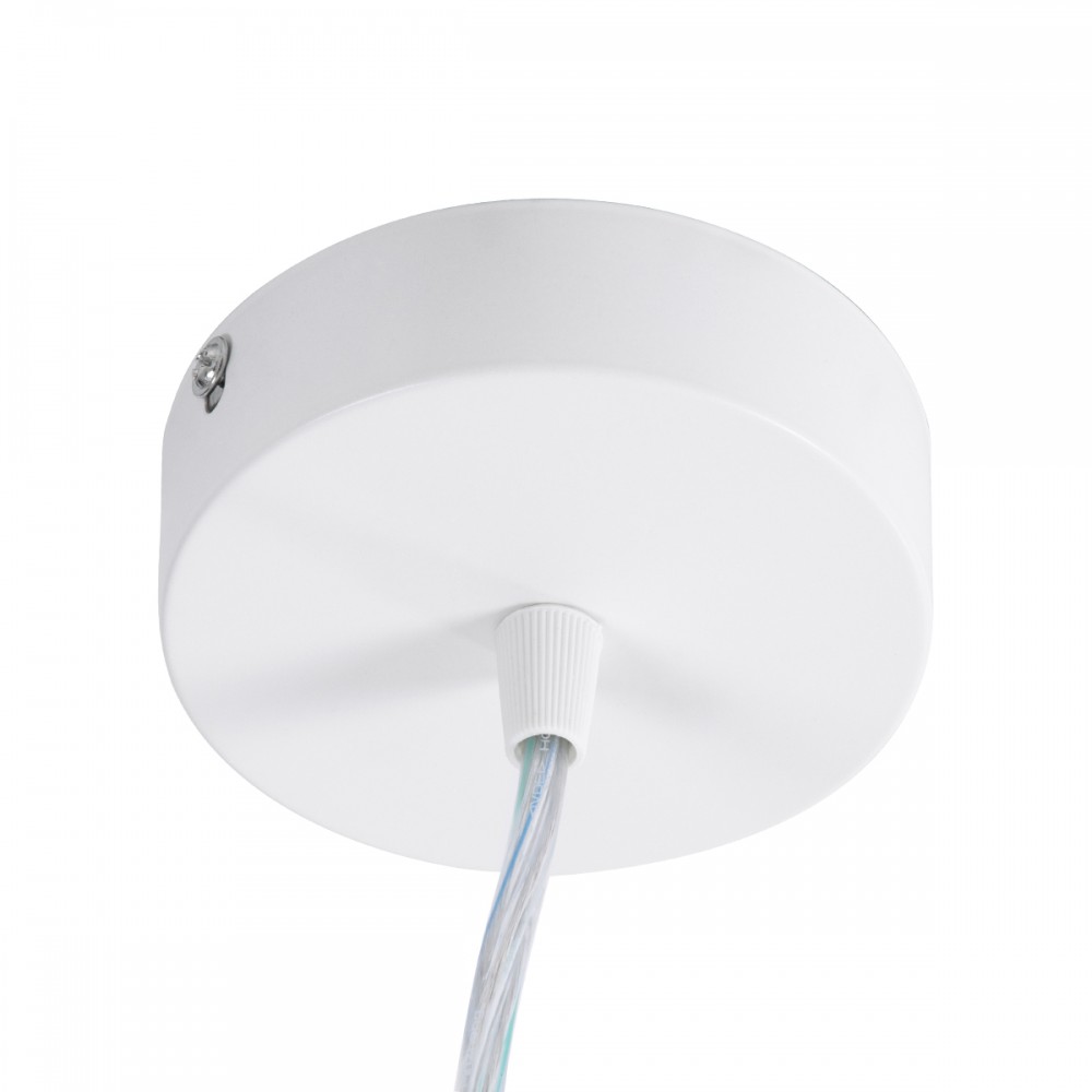 GloboStar® BARON 61252 Κρεμαστή Πλαφονιέρα Οροφής LED CCT 12W 1440lm 120° AC 220-240V - Εναλλαγή Φωτισμού μέσω Διακόπτη On/Off All In One Ψυχρό 6000k+Φυσικό 4500k+Θερμό 2700k Φ25 x Υ8cm - Λευκό - 3 Years Warranty