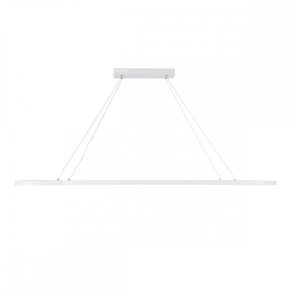 GloboStar® BOLIVAR 61272 Κρεμαστό Φωτιστικό Οροφής Design LED CCT 54W 6210lm 300° AC 220-240V - Εναλλαγή Φωτισμού μέσω Τηλεχειριστηρίου All In One Ψυχρό 6000k+Φυσικό 4500k+Θερμό 2700k Dimmable Μ120 x Π30 x Υ2cm - Λευκό - 3 Years Warranty