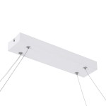 GloboStar® BOLIVAR 61272 Κρεμαστό Φωτιστικό Οροφής Design LED CCT 54W 6210lm 300° AC 220-240V - Εναλλαγή Φωτισμού μέσω Τηλεχειριστηρίου All In One Ψυχρό 6000k+Φυσικό 4500k+Θερμό 2700k Dimmable Μ120 x Π30 x Υ2cm - Λευκό - 3 Years Warranty