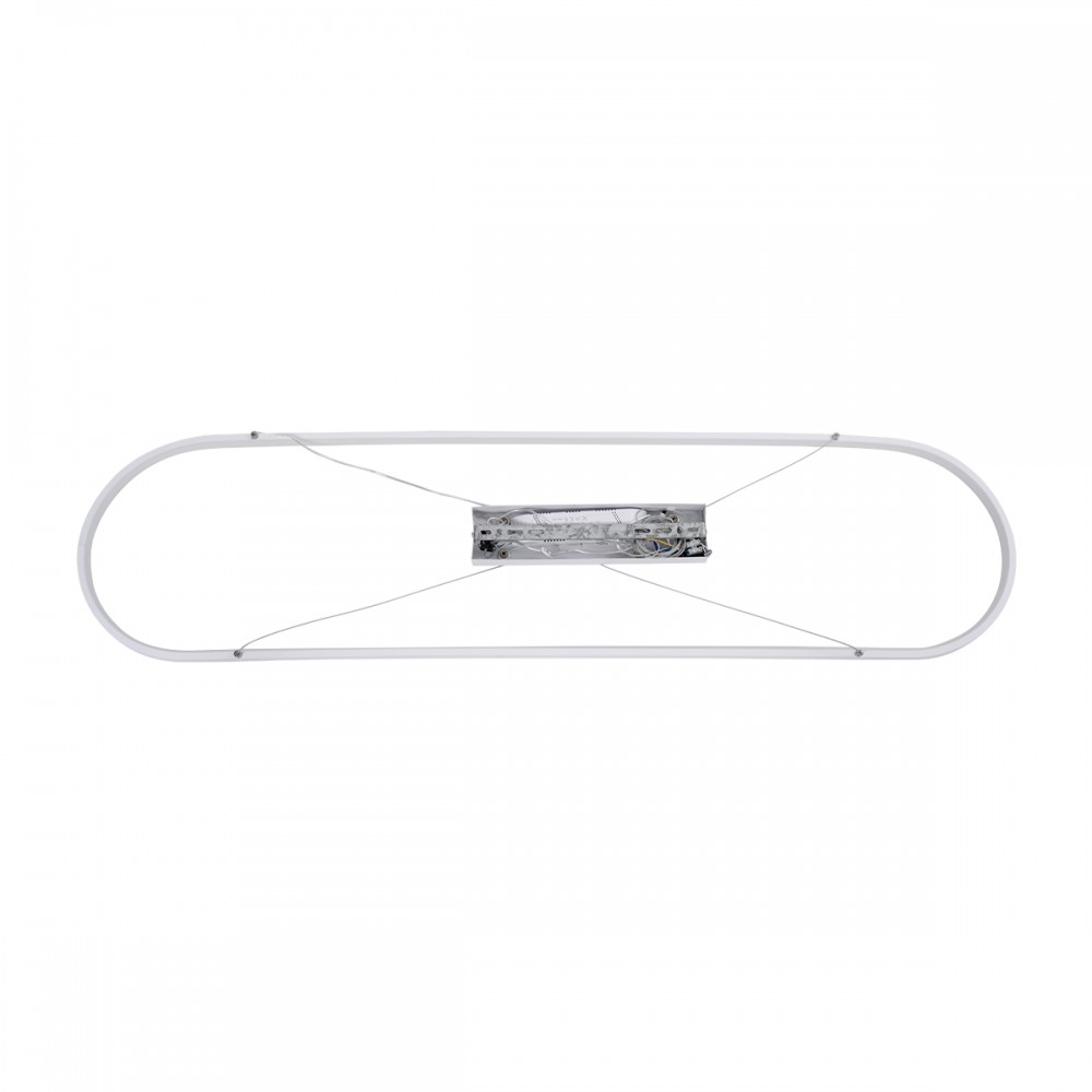 GloboStar® BOLIVAR 61272 Κρεμαστό Φωτιστικό Οροφής Design LED CCT 54W 6210lm 300° AC 220-240V - Εναλλαγή Φωτισμού μέσω Τηλεχειριστηρίου All In One Ψυχρό 6000k+Φυσικό 4500k+Θερμό 2700k Dimmable Μ120 x Π30 x Υ2cm - Λευκό - 3 Years Warranty