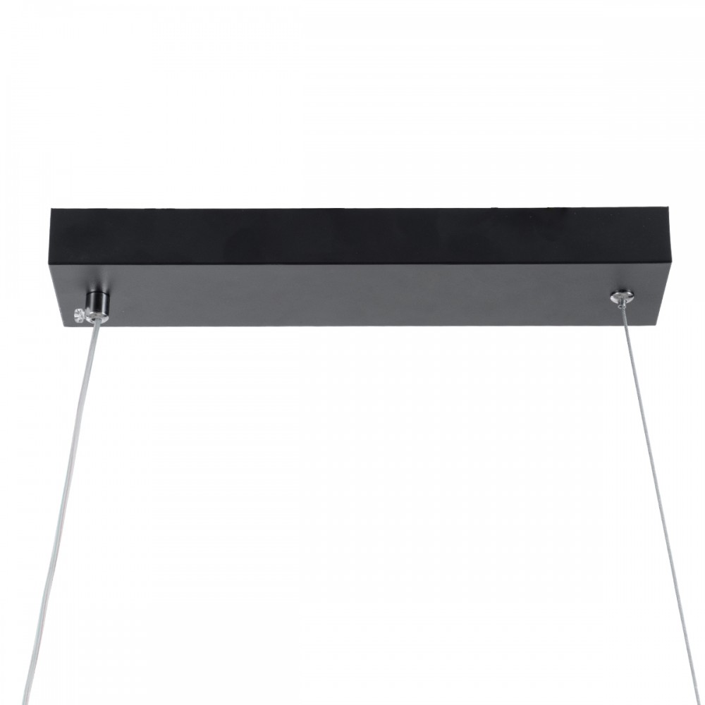 GloboStar® MORALES 61275 Κρεμαστό Φωτιστικό Οροφής Design LED CCT 54W 6048lm 200° AC 220-240V - Εναλλαγή Φωτισμού μέσω Τηλεχειριστηρίου All In One Ψυχρό 6000k+Φυσικό 4500k+Θερμό 2700k Dimmable Μ90 x Π14 x Υ14cm - Μαύρο - 3 Years Warranty