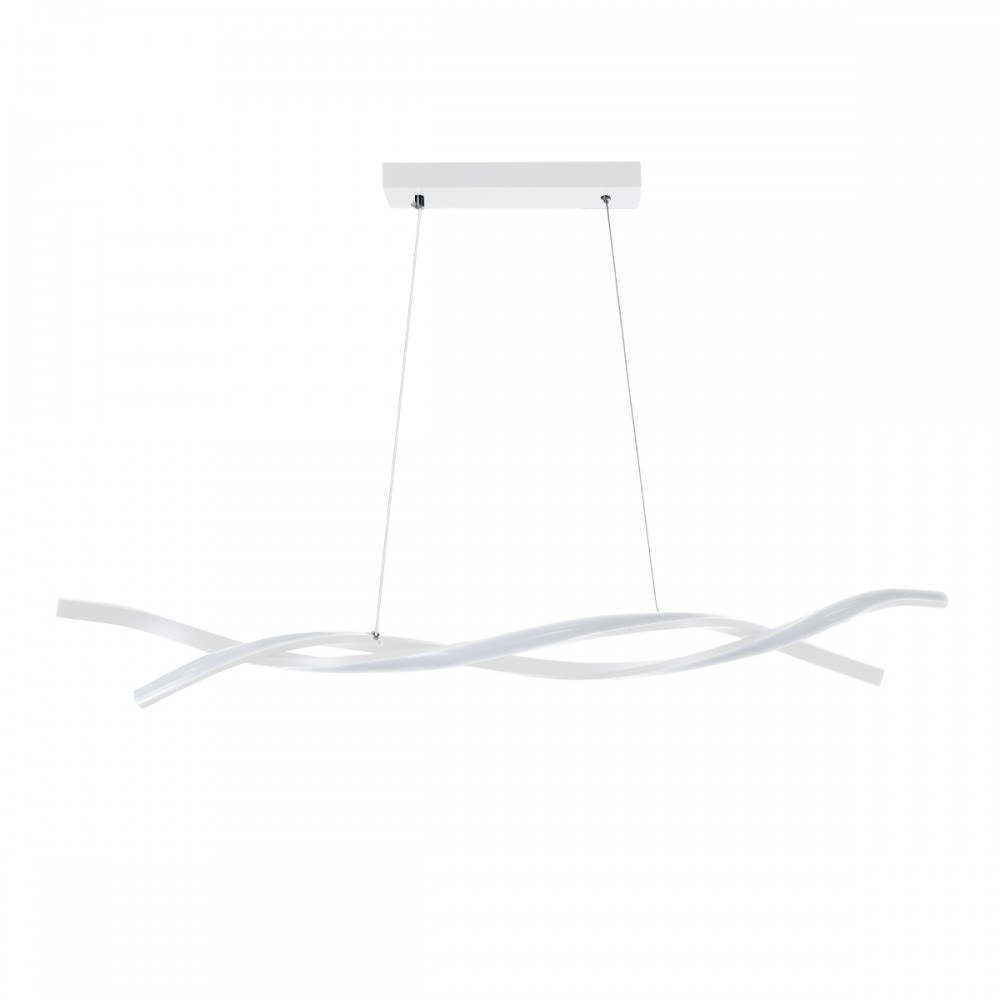 GloboStar® MORALES 61276 Κρεμαστό Φωτιστικό Οροφής Design LED CCT 54W 6048lm 200° AC 220-240V - Εναλλαγή Φωτισμού μέσω Τηλεχειριστηρίου All In One Ψυχρό 6000k+Φυσικό 4500k+Θερμό 2700k Dimmable Μ90 x Π14 x Υ14cm - Λευκό - 3 Years Warranty
