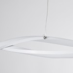GloboStar® MORALES 61276 Κρεμαστό Φωτιστικό Οροφής Design LED CCT 54W 6048lm 200° AC 220-240V - Εναλλαγή Φωτισμού μέσω Τηλεχειριστηρίου All In One Ψυχρό 6000k+Φυσικό 4500k+Θερμό 2700k Dimmable Μ90 x Π14 x Υ14cm - Λευκό - 3 Years Warranty