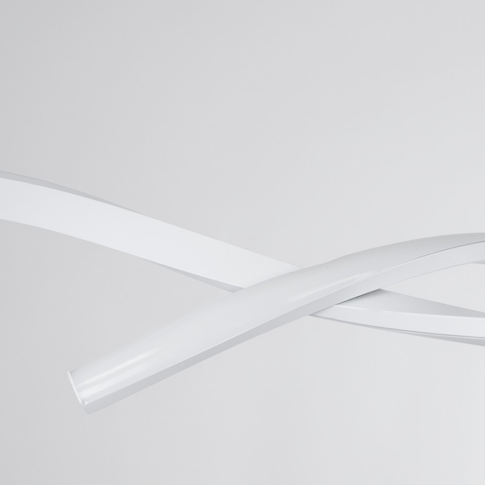 GloboStar® MORALES 61276 Κρεμαστό Φωτιστικό Οροφής Design LED CCT 54W 6048lm 200° AC 220-240V - Εναλλαγή Φωτισμού μέσω Τηλεχειριστηρίου All In One Ψυχρό 6000k+Φυσικό 4500k+Θερμό 2700k Dimmable Μ90 x Π14 x Υ14cm - Λευκό - 3 Years Warranty
