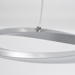 GloboStar® MORALES 61277 Κρεμαστό Φωτιστικό Οροφής Design LED CCT 54W 6048lm 200° AC 220-240V - Εναλλαγή Φωτισμού μέσω Τηλεχειριστηρίου All In One Ψυχρό 6000k+Φυσικό 4500k+Θερμό 2700K Dimmable Μ90 x Π14 x Υ14cm - Ασημί Βούρτσας - 3 Χρόνια Εγγύηση