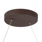 GloboStar® SPIRALE 61287 Κρεμαστό Φωτιστικό Οροφής Design LED CCT 75W 8400lm 300° AC 220-240V - Εναλλαγή Φωτισμού μέσω Τηλεχειριστηρίου All In One Ψυχρό 6000k+Φυσικό 4500k+Θερμό 2700k Dimmable Μ72 x Π25 x Υ30cm - Καφέ - 3 Years Warranty