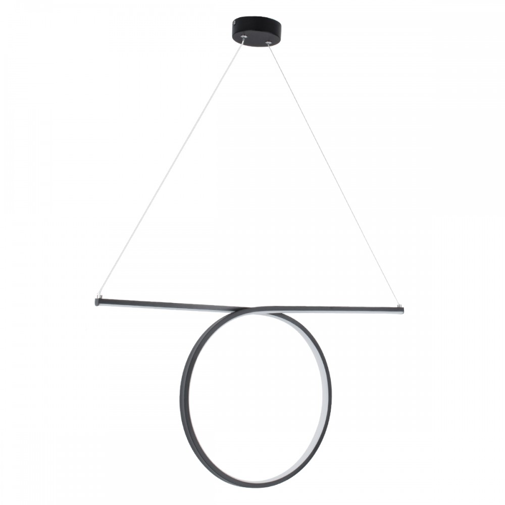 GloboStar® ROME 61294 Κρεμαστό Φωτιστικό Οροφής Linear Design LED CCT 24W 2640lm 200° AC 220-240V - Εναλλαγή Φωτισμού μέσω Διακόπτη On/Off All In One Ψυχρό 6000k+Φυσικό 4500k+Θερμό 2700k Μ65.5 x Π4 x Υ33cm - Μαύρο - 3 Years Warranty