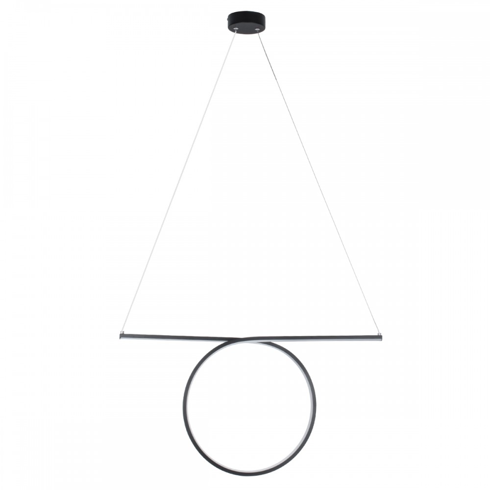 GloboStar® ROME 61294 Κρεμαστό Φωτιστικό Οροφής Linear Design LED CCT 24W 2640lm 200° AC 220-240V - Εναλλαγή Φωτισμού μέσω Διακόπτη On/Off All In One Ψυχρό 6000k+Φυσικό 4500k+Θερμό 2700k Μ65.5 x Π4 x Υ33cm - Μαύρο - 3 Years Warranty