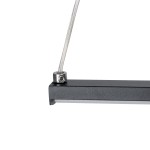 GloboStar® ROME 61294 Κρεμαστό Φωτιστικό Οροφής Linear Design LED CCT 24W 2640lm 200° AC 220-240V - Εναλλαγή Φωτισμού μέσω Διακόπτη On/Off All In One Ψυχρό 6000k+Φυσικό 4500k+Θερμό 2700k Μ65.5 x Π4 x Υ33cm - Μαύρο - 3 Years Warranty