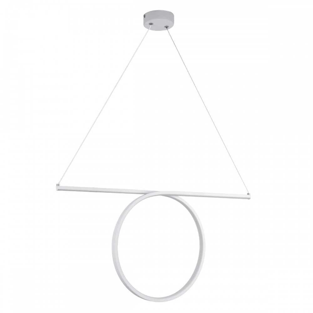 GloboStar® ROME 61295 Κρεμαστό Φωτιστικό Οροφής Linear Design LED CCT 24W 2640lm 200° AC 220-240V - Εναλλαγή Φωτισμού μέσω Διακόπτη On/Off All In One Ψυχρό 6000k+Φυσικό 4500k+Θερμό 2700k Μ65.5 x Π4 x Υ33cm - Λευκό - 3 Years Warranty