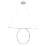 GloboStar® ROME 61295 Κρεμαστό Φωτιστικό Οροφής Linear Design LED CCT 24W 2640lm 200° AC 220-240V - Εναλλαγή Φωτισμού μέσω Διακόπτη On/Off All In One Ψυχρό 6000k+Φυσικό 4500k+Θερμό 2700k Μ65.5 x Π4 x Υ33cm - Λευκό - 3 Years Warranty