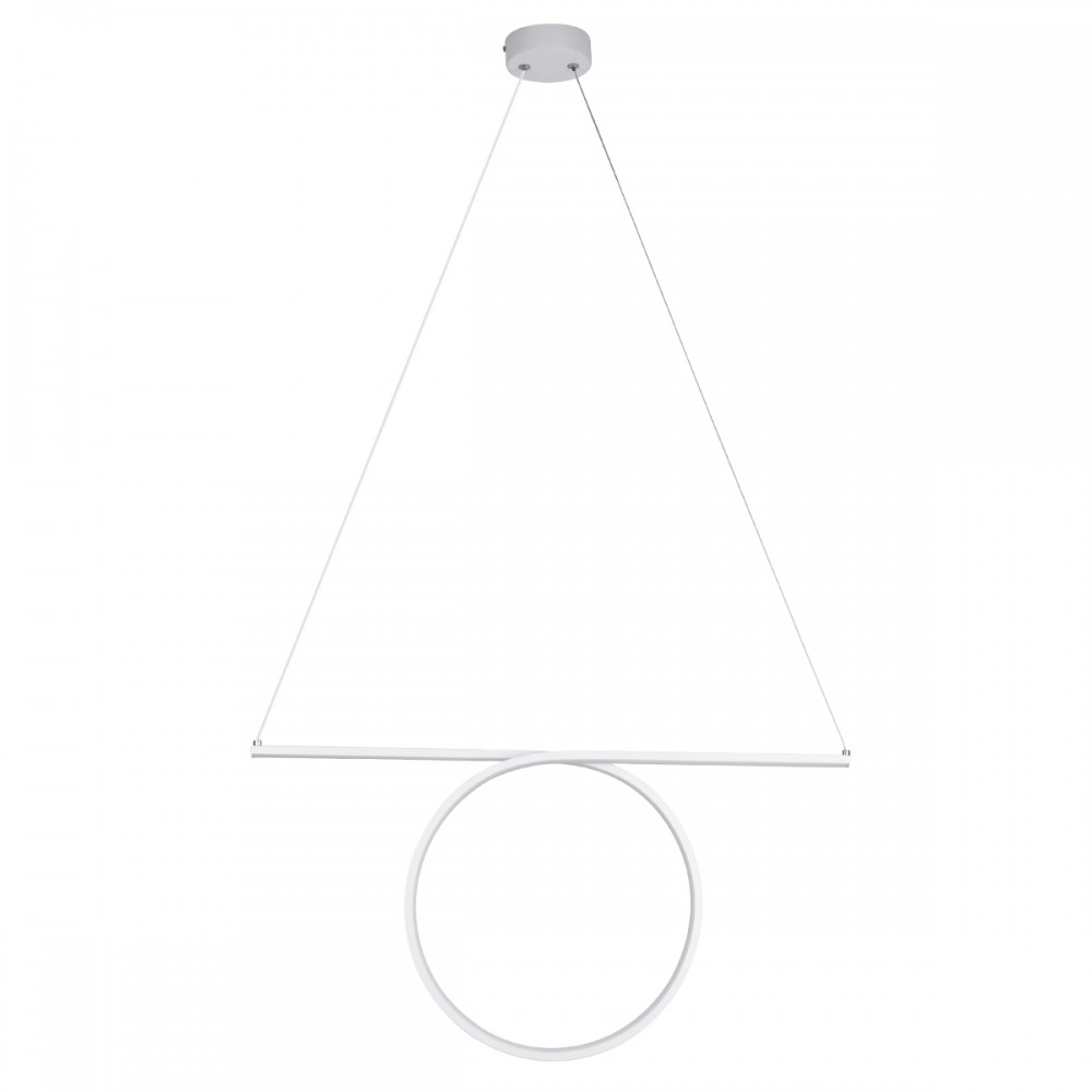 GloboStar® ROME 61295 Κρεμαστό Φωτιστικό Οροφής Linear Design LED CCT 24W 2640lm 200° AC 220-240V - Εναλλαγή Φωτισμού μέσω Διακόπτη On/Off All In One Ψυχρό 6000k+Φυσικό 4500k+Θερμό 2700k Μ65.5 x Π4 x Υ33cm - Λευκό - 3 Years Warranty