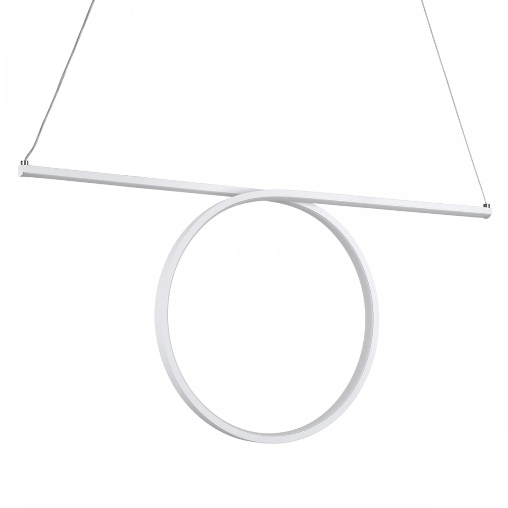 GloboStar® ROME 61295 Κρεμαστό Φωτιστικό Οροφής Linear Design LED CCT 24W 2640lm 200° AC 220-240V - Εναλλαγή Φωτισμού μέσω Διακόπτη On/Off All In One Ψυχρό 6000k+Φυσικό 4500k+Θερμό 2700k Μ65.5 x Π4 x Υ33cm - Λευκό - 3 Years Warranty
