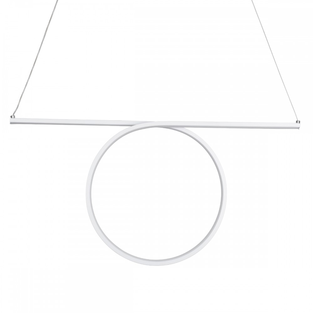 GloboStar® ROME 61295 Κρεμαστό Φωτιστικό Οροφής Linear Design LED CCT 24W 2640lm 200° AC 220-240V - Εναλλαγή Φωτισμού μέσω Διακόπτη On/Off All In One Ψυχρό 6000k+Φυσικό 4500k+Θερμό 2700k Μ65.5 x Π4 x Υ33cm - Λευκό - 3 Years Warranty