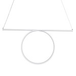 GloboStar® ROME 61295 Κρεμαστό Φωτιστικό Οροφής Linear Design LED CCT 24W 2640lm 200° AC 220-240V - Εναλλαγή Φωτισμού μέσω Διακόπτη On/Off All In One Ψυχρό 6000k+Φυσικό 4500k+Θερμό 2700k Μ65.5 x Π4 x Υ33cm - Λευκό - 3 Years Warranty