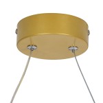 GloboStar® ROME 61297 Κρεμαστό Φωτιστικό Οροφής Linear Design LED CCT 24W 2640lm 200° AC 220-240V - Εναλλαγή Φωτισμού μέσω Διακόπτη On/Off All In One Ψυχρό 6000k+Φυσικό 4500k+Θερμό 2700k Μ65.5 x Π4 x Υ33cm - Χρυσό Βούρτσας - 3 Years Warranty