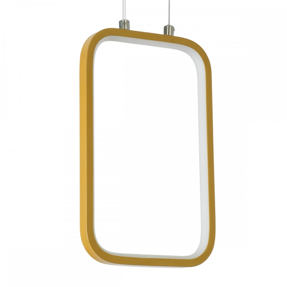 GloboStar® NEROBA 61301 Κρεμαστό Φωτιστικό Οροφής Linear Design LED CCT 12W 1320lm 360° AC 220-240V - Εναλλαγή Φωτισμού μέσω Διακόπτη On/Off All In One Ψυχρό 6000k+Φυσικό 4500k+Θερμό 2700k Μ16 x Π1.6 x Υ25.5cm - Χρυσό Βούρτσας - 3 Years Warranty