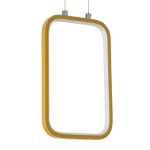 GloboStar® NEROBA 61301 Κρεμαστό Φωτιστικό Οροφής Linear Design LED CCT 12W 1320lm 360° AC 220-240V - Εναλλαγή Φωτισμού μέσω Διακόπτη On/Off All In One Ψυχρό 6000k+Φυσικό 4500k+Θερμό 2700k Μ16 x Π1.6 x Υ25.5cm - Χρυσό Βούρτσας - 3 Years Warranty