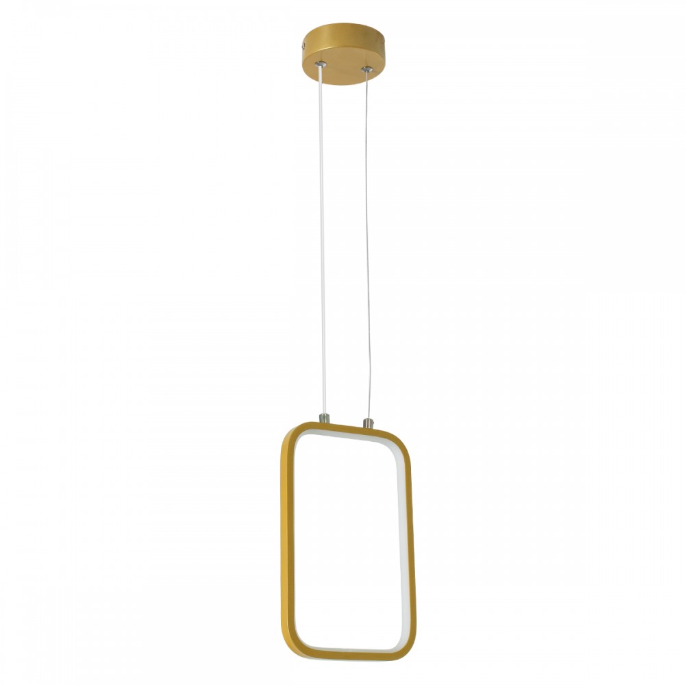 GloboStar® NEROBA 61301 Κρεμαστό Φωτιστικό Οροφής Linear Design LED CCT 12W 1320lm 360° AC 220-240V - Εναλλαγή Φωτισμού μέσω Διακόπτη On/Off All In One Ψυχρό 6000k+Φυσικό 4500k+Θερμό 2700k Μ16 x Π1.6 x Υ25.5cm - Χρυσό Βούρτσας - 3 Years Warranty