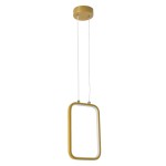 GloboStar® NEROBA 61301 Κρεμαστό Φωτιστικό Οροφής Linear Design LED CCT 12W 1320lm 360° AC 220-240V - Εναλλαγή Φωτισμού μέσω Διακόπτη On/Off All In One Ψυχρό 6000k+Φυσικό 4500k+Θερμό 2700k Μ16 x Π1.6 x Υ25.5cm - Χρυσό Βούρτσας - 3 Years Warranty