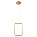 GloboStar® NEROBA 61301 Κρεμαστό Φωτιστικό Οροφής Linear Design LED CCT 12W 1320lm 360° AC 220-240V - Εναλλαγή Φωτισμού μέσω Διακόπτη On/Off All In One Ψυχρό 6000k+Φυσικό 4500k+Θερμό 2700k Μ16 x Π1.6 x Υ25.5cm - Χρυσό Βούρτσας - 3 Years Warranty
