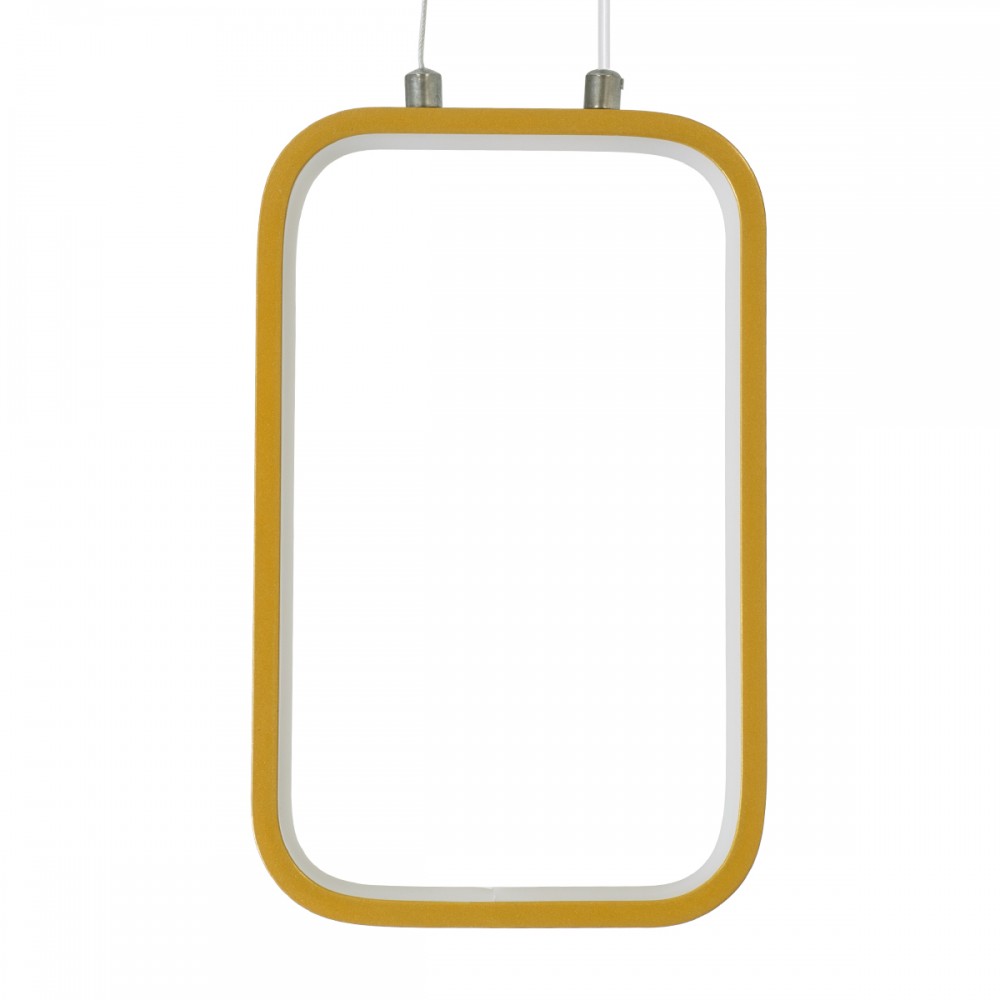GloboStar® NEROBA 61301 Κρεμαστό Φωτιστικό Οροφής Linear Design LED CCT 12W 1320lm 360° AC 220-240V - Εναλλαγή Φωτισμού μέσω Διακόπτη On/Off All In One Ψυχρό 6000k+Φυσικό 4500k+Θερμό 2700k Μ16 x Π1.6 x Υ25.5cm - Χρυσό Βούρτσας - 3 Years Warranty