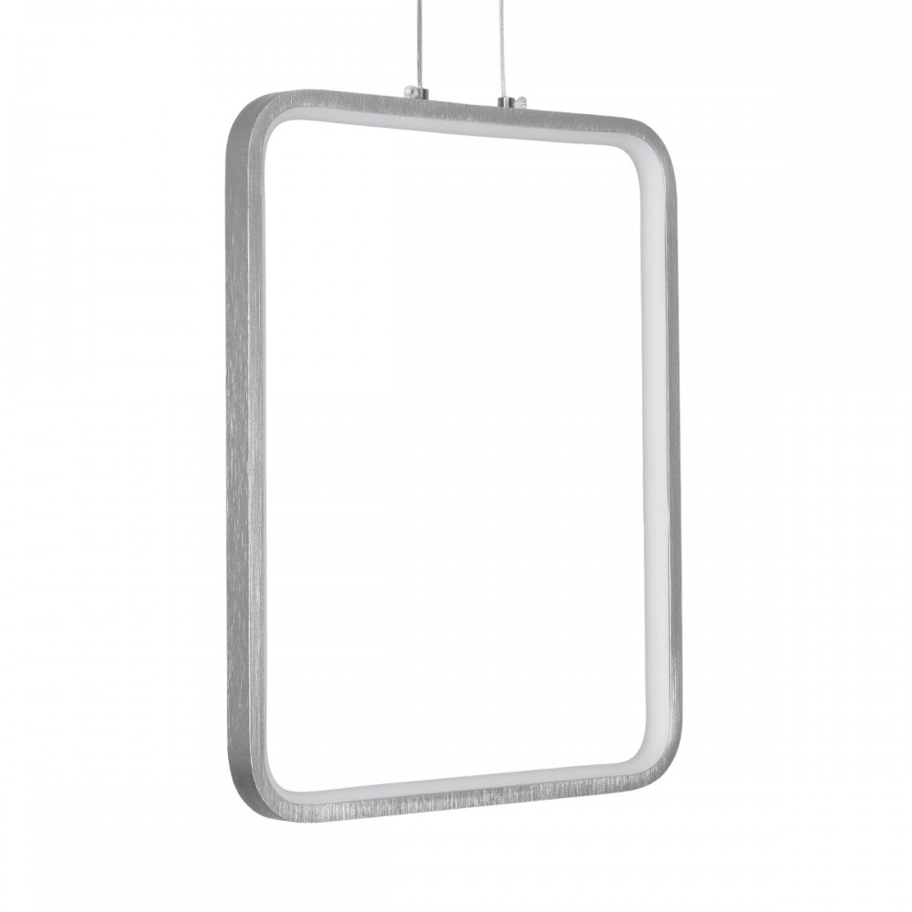 GLOBOSTAR® NEROBA 61304 Μοντέρνο Κρεμαστό Φωτιστικό Οροφής LED 18W 1980lm 360° AC 220-240V IP20 Ρυθμιζόμενο Λευκό CCT με On/Off 2700K/4500K/6000K - Lumileds SMD Chip - Νίκελ Βούρτσας - Μ29 x Π2 x Υ36cm - 3 Χρόνια Εγγύηση