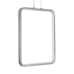 GLOBOSTAR® NEROBA 61304 Μοντέρνο Κρεμαστό Φωτιστικό Οροφής LED 18W 1980lm 360° AC 220-240V IP20 Ρυθμιζόμενο Λευκό CCT με On/Off 2700K/4500K/6000K - Lumileds SMD Chip - Νίκελ Βούρτσας - Μ29 x Π2 x Υ36cm - 3 Χρόνια Εγγύηση