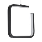 GloboStar® CEROBA 61308 Κρεμαστό Φωτιστικό Οροφής Linear Design LED CCT 12W 1320lm 360° AC 220-240V - Εναλλαγή Φωτισμού μέσω Διακόπτη On/Off All In One Ψυχρό 6000k+Φυσικό 4500k+Θερμό 2700k Μ22 x Π2 x Υ22cm - Μαύρο - 3 Years Warranty