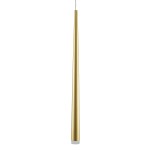 GloboStar® TEARS 61310 Κρεμαστό Φωτιστικό Οροφής Design LED CCT 3W 330lm 180° AC 220-240V - Εναλλαγή Φωτισμού μέσω Διακόπτη On/Off All In One Ψυχρό 6000k+Φυσικό 4500k+Θερμό 2700k Φ3.2 x Υ51.5cm - Χρυσό Βούρτσας - 3 Years Warranty