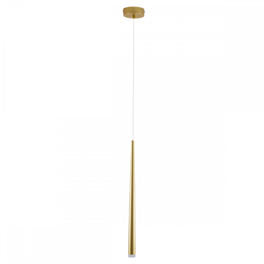 GloboStar® TEARS 61310 Κρεμαστό Φωτιστικό Οροφής Design LED CCT 3W 330lm 180° AC 220-240V - Εναλλαγή Φωτισμού μέσω Διακόπτη On/Off All In One Ψυχρό 6000k+Φυσικό 4500k+Θερμό 2700k Φ3.2 x Υ51.5cm - Χρυσό Βούρτσας - 3 Years Warranty