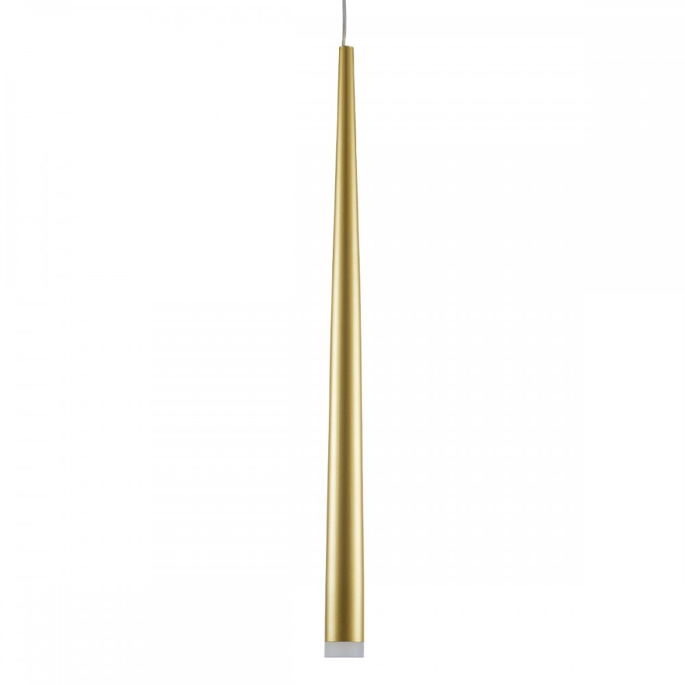 GloboStar® TEARS 61310 Κρεμαστό Φωτιστικό Οροφής Design LED CCT 3W 330lm 180° AC 220-240V - Εναλλαγή Φωτισμού μέσω Διακόπτη On/Off All In One Ψυχρό 6000k+Φυσικό 4500k+Θερμό 2700k Φ3.2 x Υ51.5cm - Χρυσό Βούρτσας - 3 Years Warranty