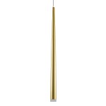 GloboStar® TEARS 61310 Κρεμαστό Φωτιστικό Οροφής Design LED CCT 3W 330lm 180° AC 220-240V - Εναλλαγή Φωτισμού μέσω Διακόπτη On/Off All In One Ψυχρό 6000k+Φυσικό 4500k+Θερμό 2700k Φ3.2 x Υ51.5cm - Χρυσό Βούρτσας - 3 Years Warranty