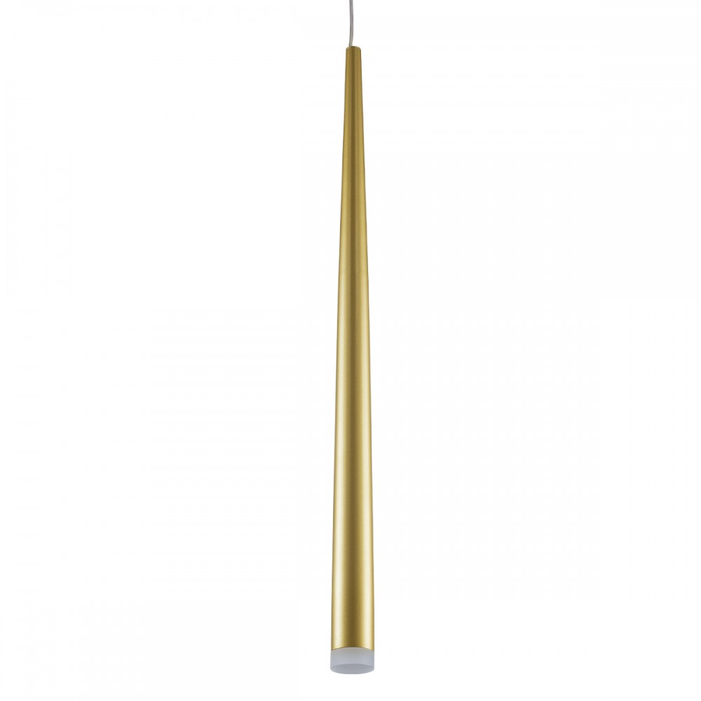 GloboStar® TEARS 61310 Κρεμαστό Φωτιστικό Οροφής Design LED CCT 3W 330lm 180° AC 220-240V - Εναλλαγή Φωτισμού μέσω Διακόπτη On/Off All In One Ψυχρό 6000k+Φυσικό 4500k+Θερμό 2700k Φ3.2 x Υ51.5cm - Χρυσό Βούρτσας - 3 Years Warranty